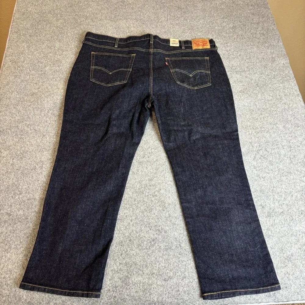 Levi Jeans Mens 48x30 Athletic Taper Dark Wash Blue Denim Stretch New With‎ Tags